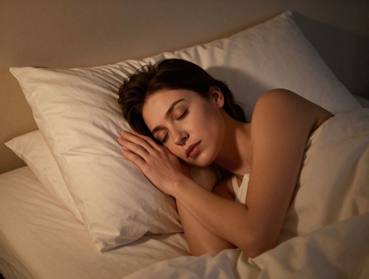 Habitación tranquila con luz tenue cálida y cama ordenada, representando el descanso nocturno de calidad y su importancia para la recuperación del organismo.